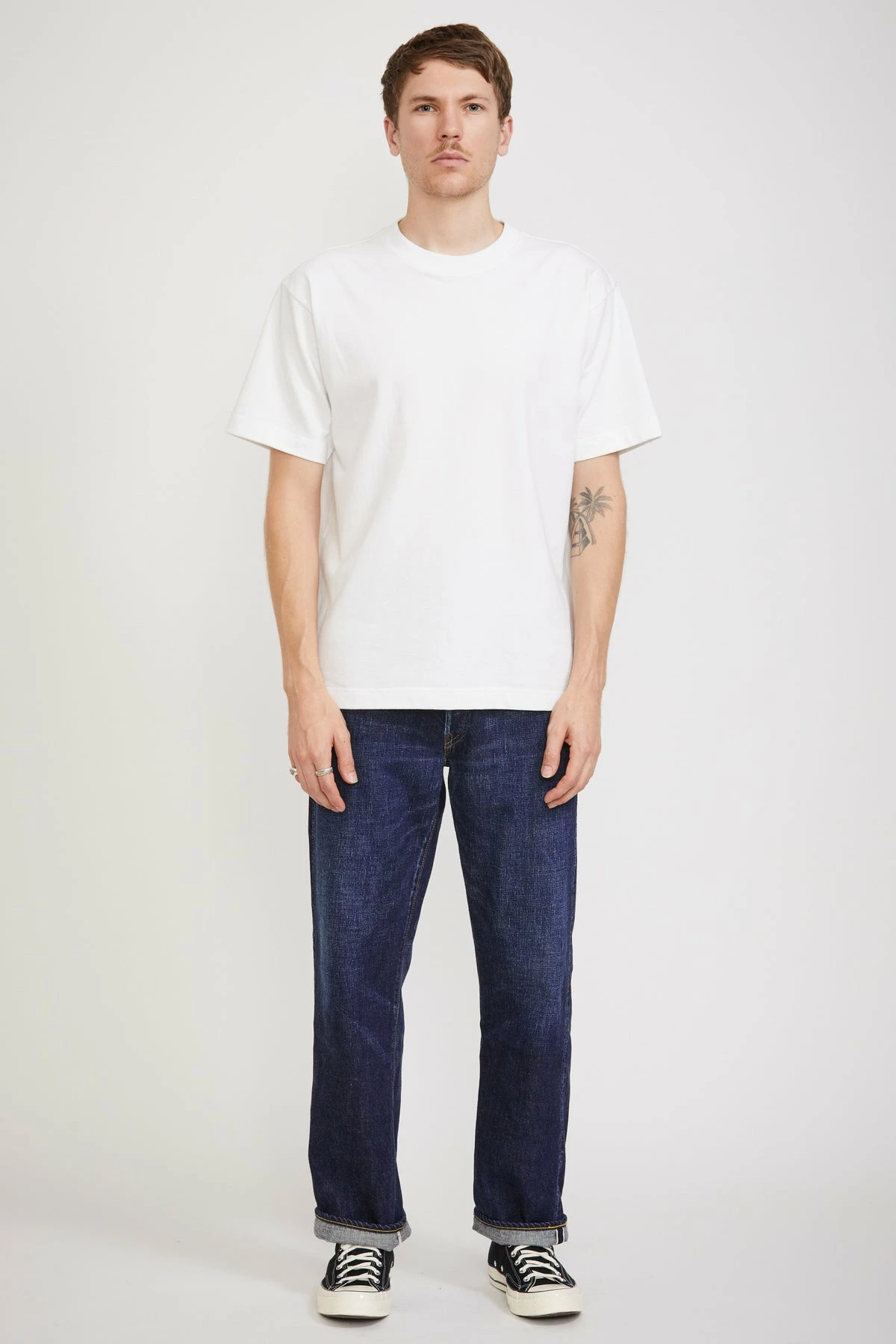 Half Way There Distressed Wide Denim 13.7oz Indigo Blue - Image 2