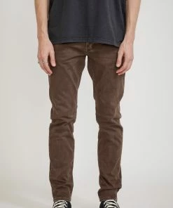 Lou Slim Twill Brown