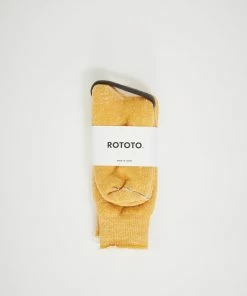 Double Face Crew Socks Yellow