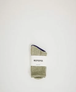 Double Face Mid Socks Green