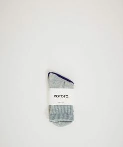 Double Face Mid Socks Light Blue