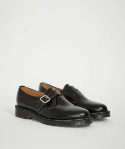 Hi Shine Single Buckle Monk Shoe Black